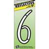NUMBER HOUSE 6 PLST 4IN REFLEC - Case of 10