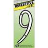 NUMBER HOUSE 9 PLST 4IN REFLEC - Case of 10