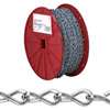 Campbell AW0801427 Single Jack Chain, #14, 200 ft L, Carbon Steel, Zinc, 16 lb Working Load