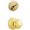 Schlage F Series F59PLY605 Handleset Interior Trim, 1 Grade, Mechanical Lock, Metal, Bright Brass, Lever Handle