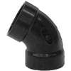 Canplas 102602LBC Pipe Elbow, 2 in, Hub, 60 deg Angle, ABS, Black