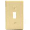 Eaton 2134V Wallplate, Standard-Size, 4-1/2 in L, 2-3/4 in W, 1-Gang, Thermoset, Ivory