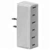 Eaton Wiring Devices 1747W-BOX Outlet Adapter, 2-Pole, 15 A, 125 V, 3-Outlet, White