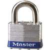 Master Lock 5UP Padlock, Keyed Different Key, 3/8 in Dia Shackle, 1 in H Shackle, Hardened Boron Alloy Steel Shackle