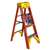 Werner 6204 Step Ladder, 4 ft H, Type IA Duty Rating, Fiberglass, 300 lb, 3-Step, 8 ft Max Reach