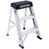 Werner 150B Step Ladder, 2 ft H, Type IA Duty Rating, Aluminum, 300 lb, 3-Step, 8 ft Max Reach