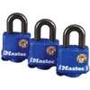 Master Lock 312TRI Padlock, Keyed Alike Key, 9/32 in Dia Shackle, 1-1/16 in H Shackle, Steel Shackle, Steel Body