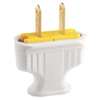 Eaton Wiring Devices 1912W-BOX Electrical Plug, Flat Handle Body, 5/16 in, 2-Pole, 15 A, 125 V, NEMA: NEMA 1-15, White