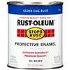 Stops Rust 7724502 Enamel Paint, Oil Base, Gloss Sheen, Sail Blue, 1 qt, Can, 50 to 90 sq-ft/qt Coverage Area