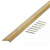 M-D 79004 Carpet Trim, 36 in L, 7/8 in W, Fluted Surface, Aluminum, Satin Brass