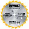 DEWALT DW9054 Circular Saw Blade, 5-3/8 in Dia, 10 mm Arbor, 24-Teeth, Carbide Cutting Edge