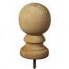 UFP 106088 Post Top, 5-1/4 in H, Colonial Ball, Pine, White