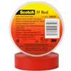 Scotch 10810-DL-2W Electrical Tape, 66 ft L, 3/4 in W, PVC Backing, Red