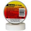 Scotch 10828-DL-2W Electrical Tape, 66 ft L, 3/4 in W, PVC Backing, White