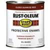Stops Rust 7762502 Enamel Paint, Oil Base, Gloss Sheen, Sunrise Red, 1 qt, Can, 50 to 90 sq-ft/qt Coverage Area