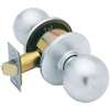 Schlage F Series F10CSVORB626 Passage Knob, Orbit, Round, 2-3/4 in Dimensions, Metal, Square Corner, T-Style Strike