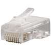 Gardner Bender GMC-88C5 Modular Plug, Rounded Cable, RJ-45 Connector, 8-Contact, 8-Position, White, 50/BAG
