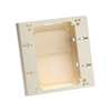 Wiremold NM NM3-2 Outlet Box, 2 -Gang, 0 -Knockout, Plastic, Ivory, Wall Mounting