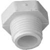 IPEX 435622 Pipe Plug, 1/2 in, MPT, PVC, White, SCH 40 Schedule
