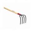 Razor-Back 75144 Potato Hook, 6.9 in W, 57-1/8 in L, 6-1/2 in L Tine, 4-Tine, Hardwood Handle