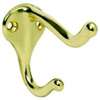 COAT/HAT HOOK 3IN BRIGHT BRS - Case of 20