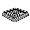 CASTER CUP SQ OFF-WHITE 2IN - Case of 6