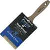 Linzer 3832-4 Paint Brush, Walnut, Wood Handle, 4 in W, 3-1/2 in L Bristle, Polyester Bristle, Varnish Handle