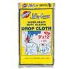 Warp's 4JC-912 Drop Cloth, 12 ft L, 9 ft W, 4 mil Thick, Plastic, Clear