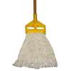 Rubbermaid 1785057 Wet Mop, #24 Headband, 60 in L, Cotton Mop Head, Wood Handle