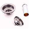 Keeney 1431SSTBX Basket Strainer with Fixed Post, 4-3/8 in Dia, Stainless Steel, Chrome