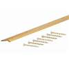 M-D 79038 Tile Edge, 36 in L, 3/4 in W, Vinyl, Satin Brass