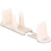 Prime-Line N 6761 Door Guide, 2-1/8 in L x 1-1/4 in H Dimensions, Nylon, White, Floor, 2/PK