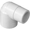 IPEX 435545 Street Pipe Elbow, 3/4 in, Spigot x Socket, 90 deg Angle, PVC, White, SCH 40 Schedule, 150 psi Pressure