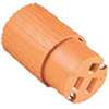 Eaton Wiring Devices 6887-BOX Electrical Connector, Polarized, Standard, 43/64 in, 2-Pole, 15 A, 125 V, Orange