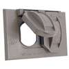 Hubbell 5180-0 Cover, Flip, Snap, 2-13/16 in L, 4-9/16 in W, 1-Gang, Metal, Gray, Powder-Coated, 24/CT