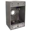 Bell Outdoor 5320-0 Weatherproof Box, 3-Outlet, 1-Gang, Aluminum, Gray, Powder-Coated