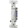 Eaton Wiring Devices 1301-7W10 Toggle Switch, 15 A, 120 V, Polycarbonate Housing Material, White