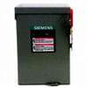 Siemens LNF222RAU Safety Switch, 2 -Pole, 60 A, 240 V, Manual Actuator, Lug Terminal, Gray