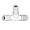 Anderson Metals 53724-02 Hose Tee, 1/8 in, Barb, Nylon
