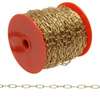 Campbell 0710717 Clock Chain, 7, 82 ft L, 15 lb Working Load, Brass