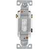 Eaton 1303-7W-10-L Toggle Switch, 15 A, 120 V, 3-Position, Push-In Terminal, Polycarbonate Housing Material, White