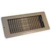 US Hardware V-057IB Floor Register, 4 in W Duct Opening, 10 in H Duct Opening, 1-5/16 in L, Steel, Brown