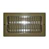 US Hardware V-102B Floor Register, 4 in W, 8 in H, 9/16 in L, Steel, Brown