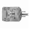 Eaton WD8266 Electrical Plug, 2-Pole, 15 A, 125 V, NEMA: NEMA 5-15, Clear