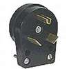 Eaton 83-BOX Electrical Plug, 2-Pole, 30 A, 125 V, Screw, NEMA: NEMA TT-30, Black