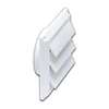 Lambro 2676W Louvered Vent, 4 in L, 4.64 in W, Plastic, White, Wall Installation