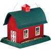 North States 9061 Wild Bird Feeder, Barn, 8 lb, Plastic, Red, 11-1/2 in H, Pole Mounting