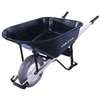 Vulcan 34472 Contractor Wheelbarrow, 6 cu-ft Volume, Steel, 1 -Wheel, Flat-Free Wheel, 16 in Wheel, Cushion Grip Handle