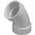 Canplas 192502 Sanitary Pipe Elbow, 2 in, Hub, 45 deg Angle, PVC, White