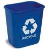 Continental Commercial 2818-1 Recycling Waste Basket, 28.125 qt, Plastic, Blue